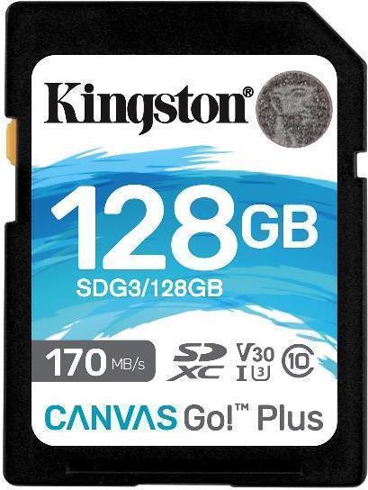Tarjeta de memoria Secure Digital (SD) KINGSTON 128GB SD CANVAS GO PLUS 170R C10