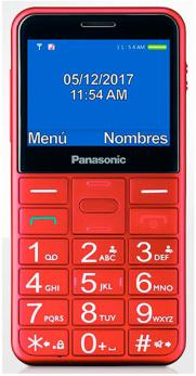 Teléfono Móvil Panasonic KX-TU155EXRN para Personas Mayores/ Rojo