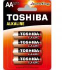 Pack de 4 Pilas AA Toshiba Alkaline LR6/ 1.5V/ Alcalinas