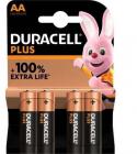 Pack de 4 Pilas AA Duracell Plus Extra Life LR6/ 1.5V/ Alcalinas