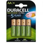 Pack de 4 Pilas AA Duracell HR06-P/ 1.2V/ Recargables