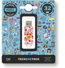 Pendrive 32GB Tech One Tech Emojis Heart Eyes USB 2.0