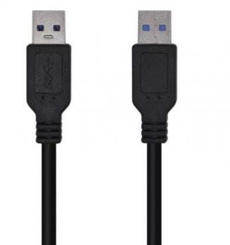 Cable USB 3.0 Aisens A105-0447/ USB Macho USB Macho/ 2m/ Negro