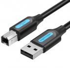 Cable USB 2.0 Impresora Vention COQBF/ USB Tipo-B Macho - USB Macho/ 1m/ Negro