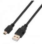 Cable USB 2.0 Aisens A101-0024/ USB Macho - USB Mini Macho/ 1m/ Negro