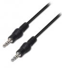 Cable Estéreo Aisens A128-0143/ Jack 3.5 Macho - Jack 3.5 Macho/ 3m/ Negro