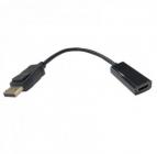Cable Conversor 3GO ADPHDMI/ DisplayPort Macho - HDMI Hembra/ 15cm/ Negro