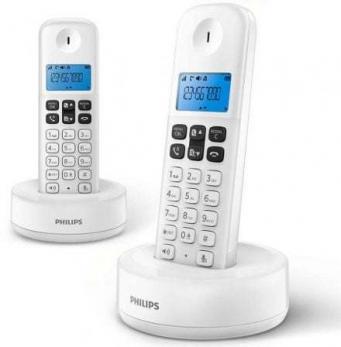 Teléfono Inalámbrico Philips D1612W/34/ Pack DUO/ Blanco