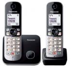 Teléfono Inalámbrico Panasonic KX-TG6852/ Pack DUO/ Negro