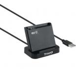Lector de DNI TooQ TQR-220B/ USB 2.0/ Negro