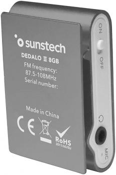 Reproductor MP3 Sunstech Dedalo III/ 8GB/ Radio FM/ Gris