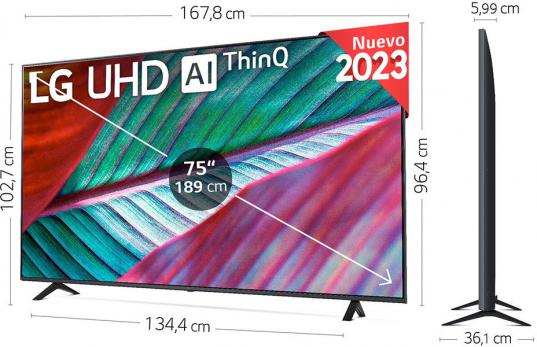 Televisor LG UHD 75UR78006LK 75"/ Ultra HD 4K/ Smart TV/ WiFi