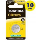 Pack de 10 Pilas de Botón Toshiba CR2025 CP-1C/ 3V