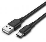 Cable USB 2.0 Tipo-C Vention CTHBH/ USB Tipo-C Macho - USB Macho/ 2m/ Negro