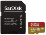 Tarjeta de Memoria SanDisk Extreme 32GB microSD HC UHS-I con Adaptador/ Clase 10/ 100MBs