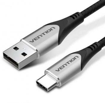 Cable USB Tipo-C Vention CODHD/ USB Tipo-C Macho USB Macho/ Hasta 60W/ 480Mbps/ 50cm/ Gris
