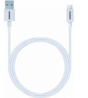 Cable USB 3.0 Tipo-C Duracell USB5031W/ USB Tipo-C Macho USB Macho/ 1m/ Blanco