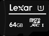 Tarjeta de memoria Micro SD LEXAR 64GB MICROSD HIGH-P C10 UHS-I 80R