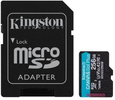Tarjeta de memoria Micro SD KINGSTON 256GB MICROSD CANVAS GO PLUS + AD