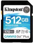 Tarjeta de memoria Secure Digital (SD) KINGSTON 512GB SD CANVAS GO PLUS 170R C10
